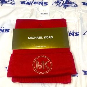 KORS Hats and Scarf collection Red and Gold / Black and Silver